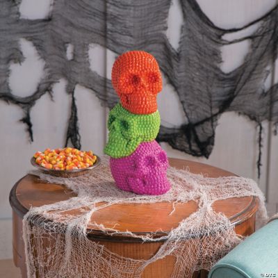 Neon Stacked Skeletons Tabletop Halloween Décor Oriental Trading