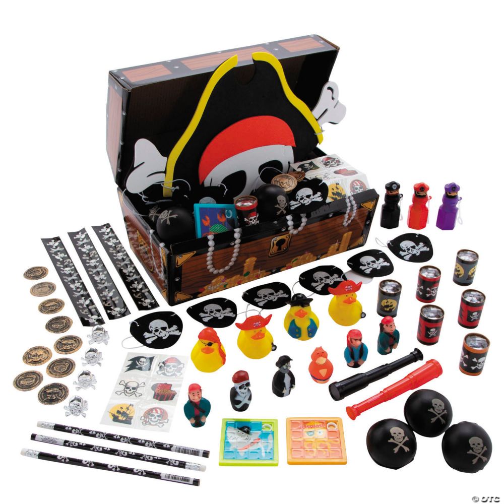 Pirate Treasure Chest Toy Assortment - 101 Pc.
