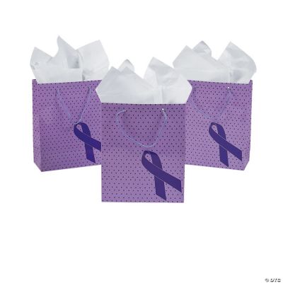 Medium Purple Awareness Ribbon T Bags Oriental Trading