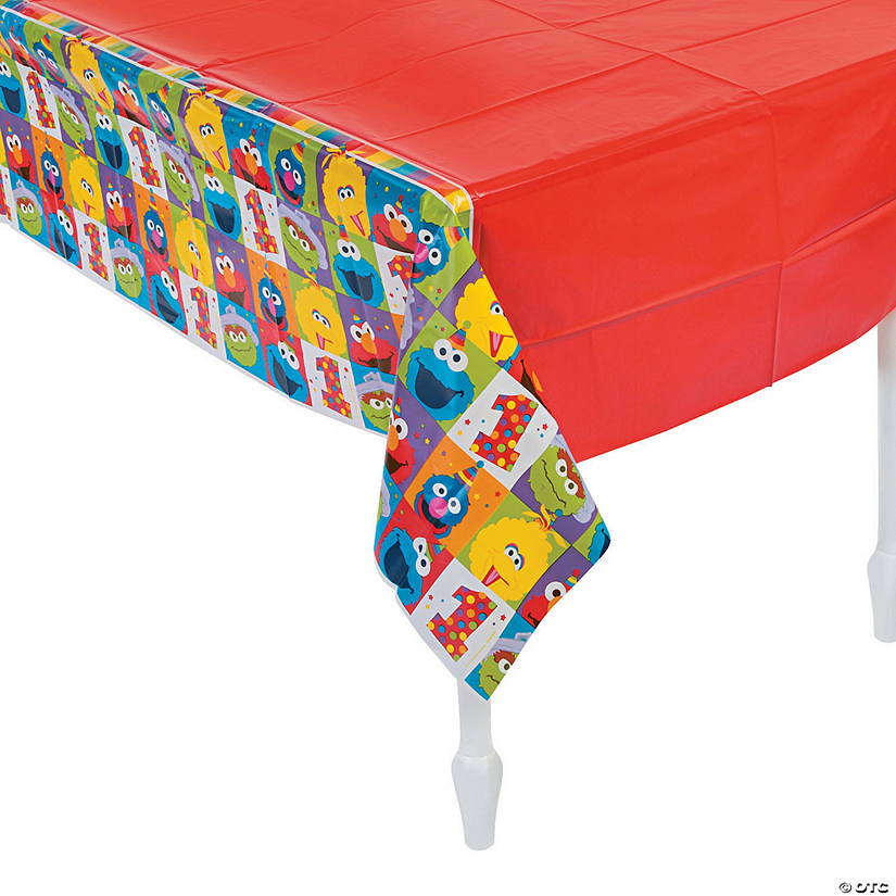 Amscan AMI 579597 Multicolor Sesame Street Plastic Table Cover 