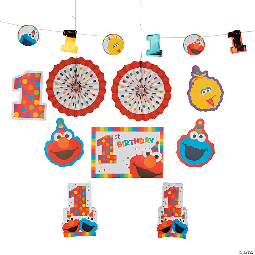 Sesame Street Party Supplies Room Decorating Kit 10 Pieces