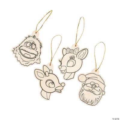 Color Your Own Rudolph The Red Nosed Reindeer Ornaments