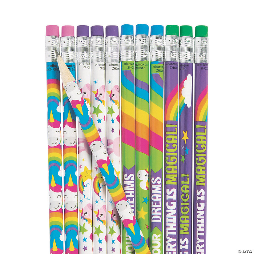 6 Unicorn Dreams Pencils With Eraser