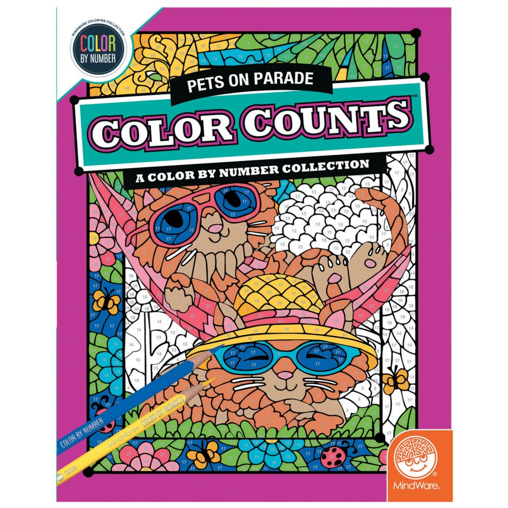 Color Counts: Pets On Parade Coloring Book From MindWare