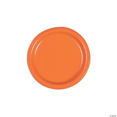 orange paper plates