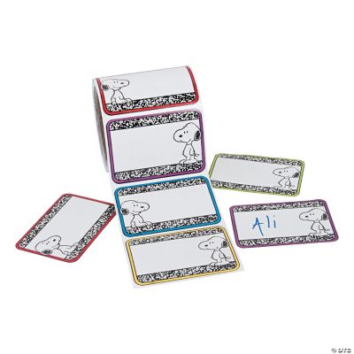 Peanuts Self Adhesive Name s Labels Oriental Trading
