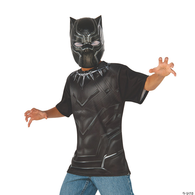 Boy’s Captain America: Civil War™ Black Panther Costume Top & Mask |  Oriental Trading