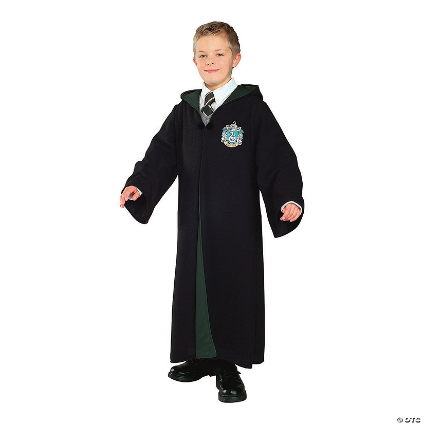 Child Harry Potter Slytherin Uniform Draco Malfoy Halloween Costume Robe S M L 