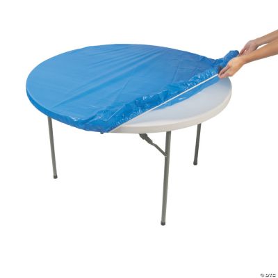 Blue Fitted Round Plastic Tablecloth Party Supplies 1 Piece 743795911136 eBay