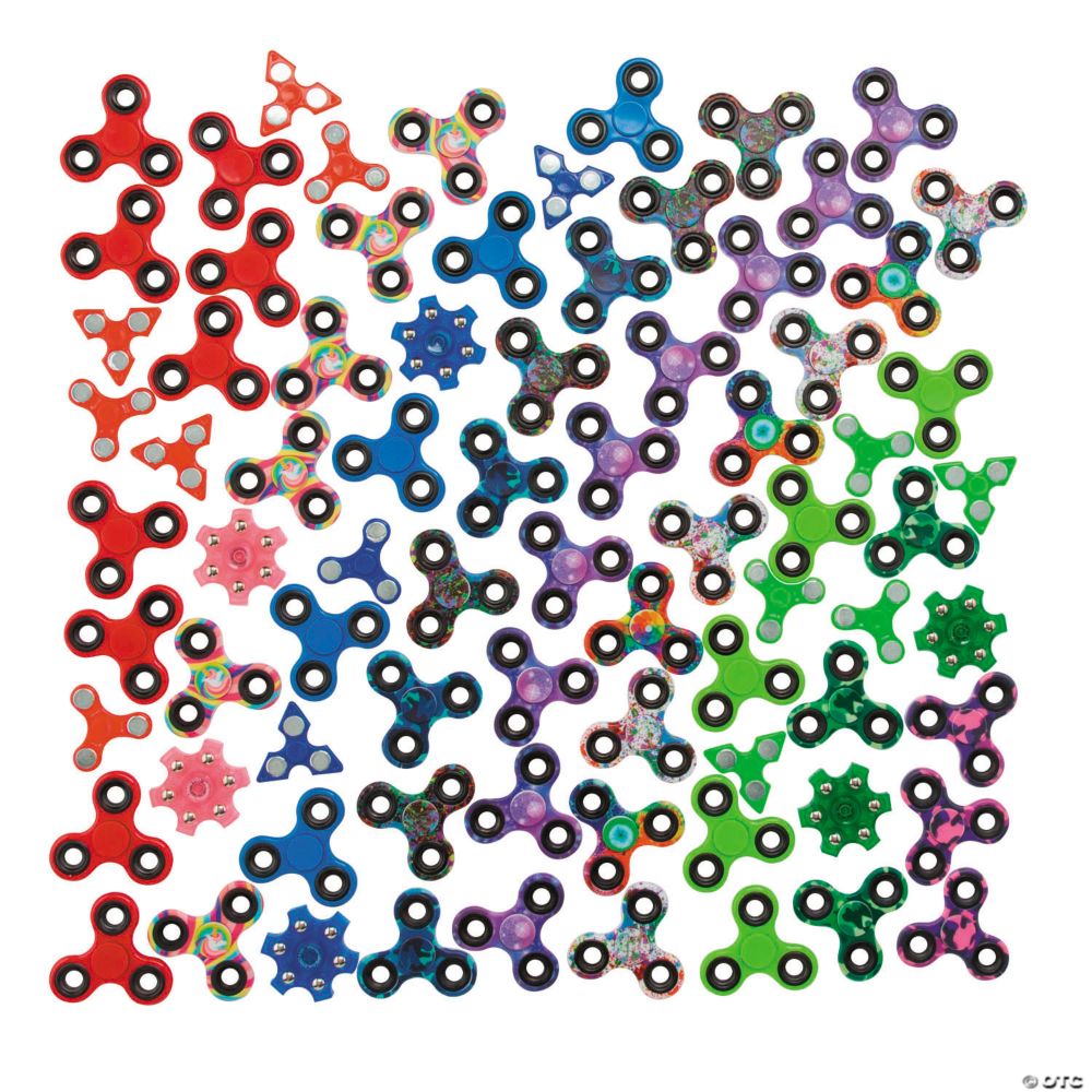 Fidget Spinner & Fidget Toy Assortment - 100 Pc.