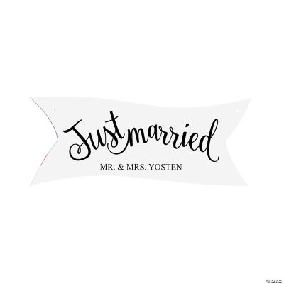just married banner clipart