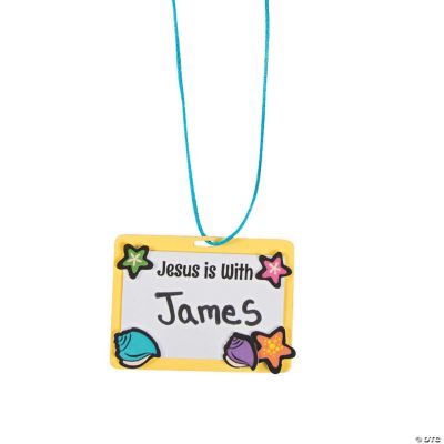 Island VBS Name Tag Necklace Craft Kit Oriental Trading