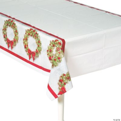 Wreath Plastic Tablecloth Discontinued
