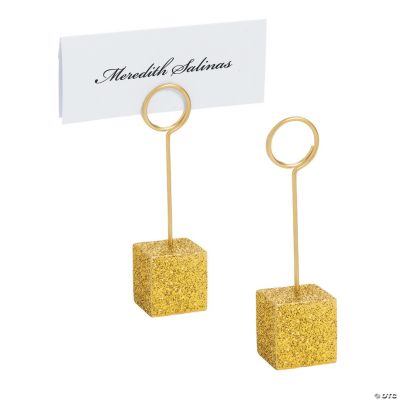Gold Glitter Place Card Holders 