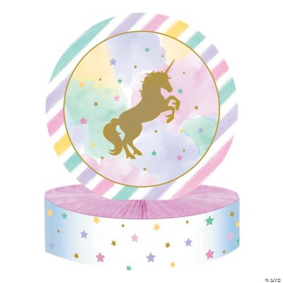 Treasures Gifted Rainbow Unicorn Birthday Party Supplies - Serves 16 Guests  - Dinnerware Starter Set - Unicorn Party Supplies Including Unicorn