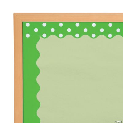 DoubleSided Solid & Polka Dot Bulletin Board Borders Lime Green eBay