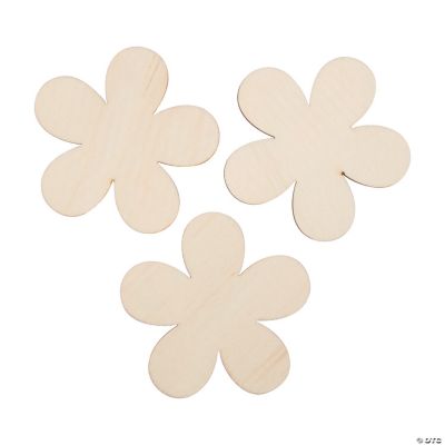 DIY Unfinished Wood Flower Shapes Oriental Trading