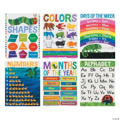 17" x 22" World of Eric Carle Basic Skills Cardstock Posters - 6 Pc ...