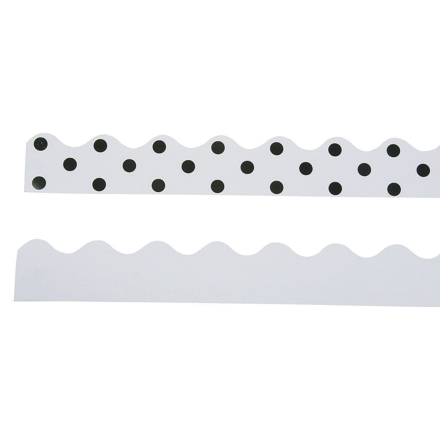 Double-Sided Solid & Polka Dot Bulletin Board Borders - White | eBay