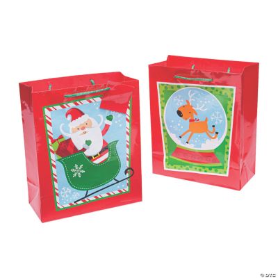 Medium Whimsical Christmas Gift Bags | Oriental Trading