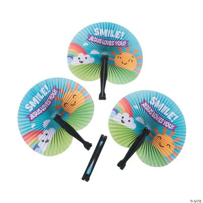 Religious Folding Hand Fans Oriental Trading