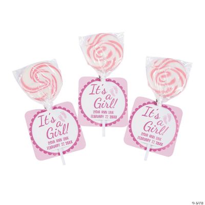  It's a Girl Baby Shower Candy Favors Personalized