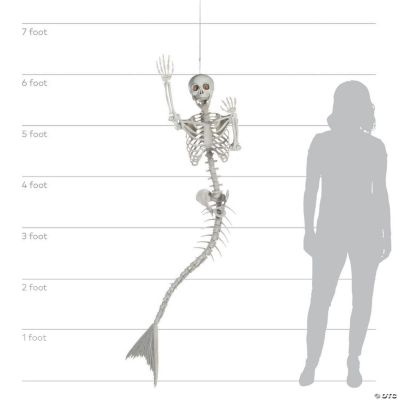 LifeSize Original Mermaid Skeleton Halloween Decoration Home Decor