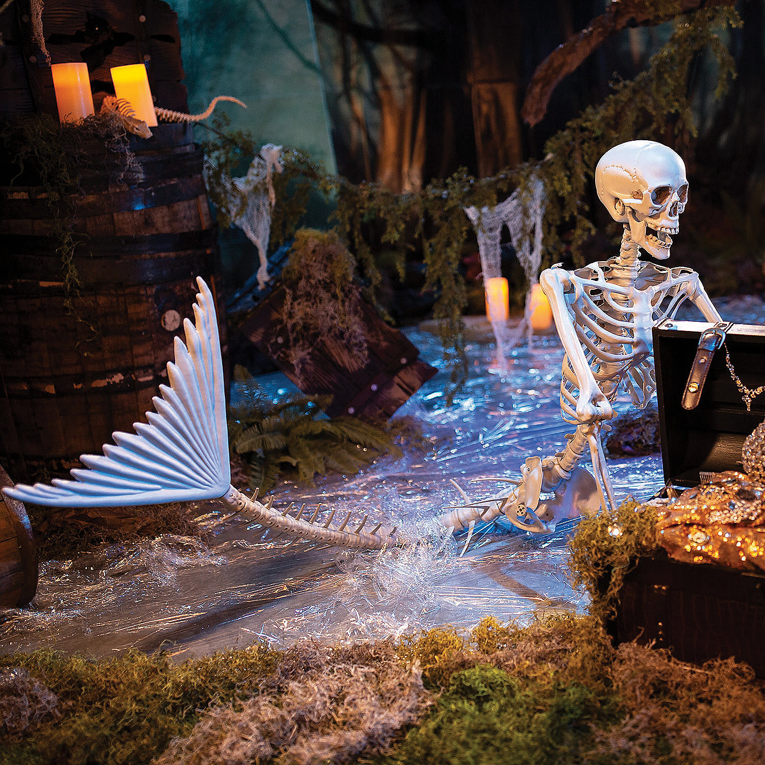 Life-Size Original Mermaid Skeleton Halloween Decoration - Home Decor ...
