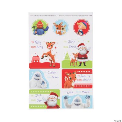 Rudolph the Red-Nosed Reindeer® Gift Tag Stickers | Oriental Trading