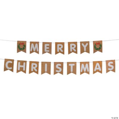 Rustic Merry Christmas Pennant Banner - Discontinued