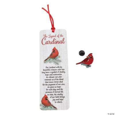 Religious Cardinal Pins on Bookmarks