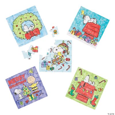 Color Your Own Peanuts Christmas Puzzles - Craft Kits - 50 ...