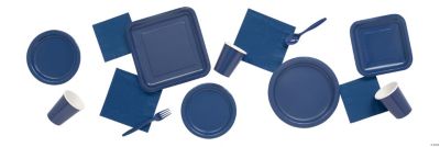 Solid Color Navy Tableware