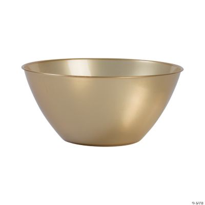 Medium Gold Plastic Serving Bowl Discontinued
