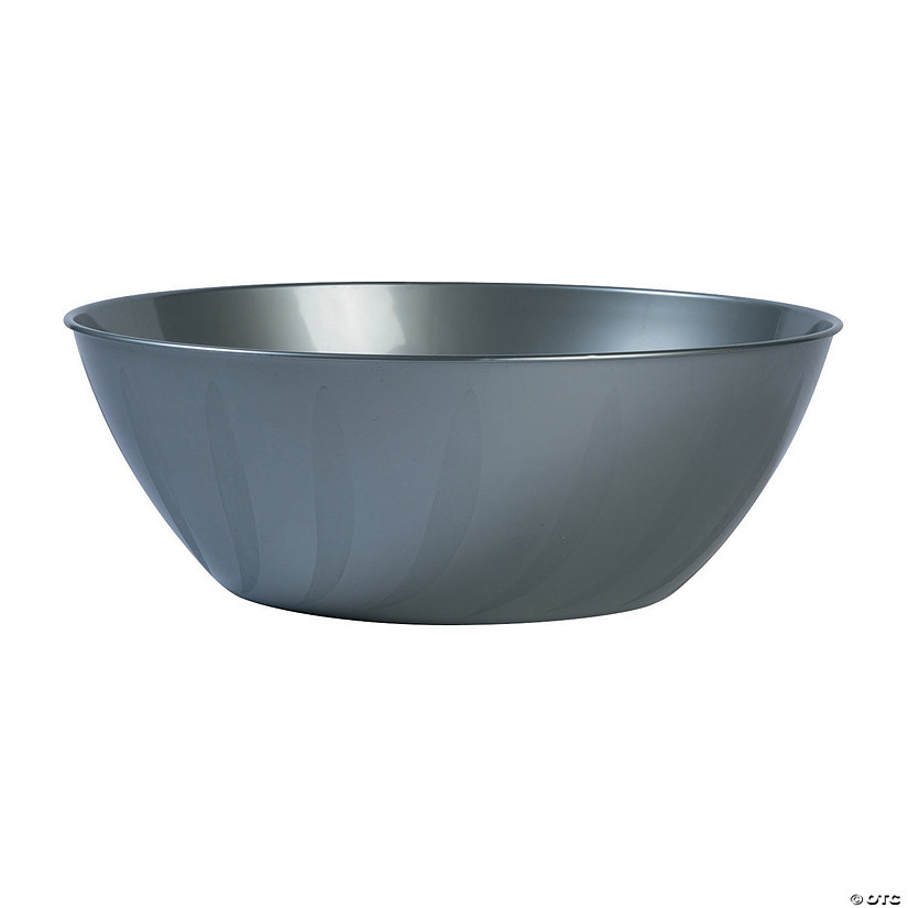 Extra Large Silver Plastic Serving Bowl Discontinued