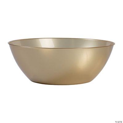 Extra Large Gold Plastic Serving Bowl Discontinued