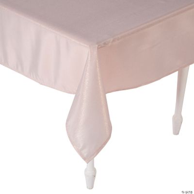 Rose Gold Metallic Polyester Tablecloth 60" x 104"