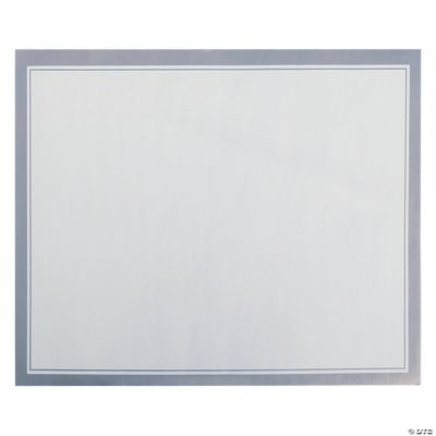 White with Silver Trim Paper Placemats Discontinued