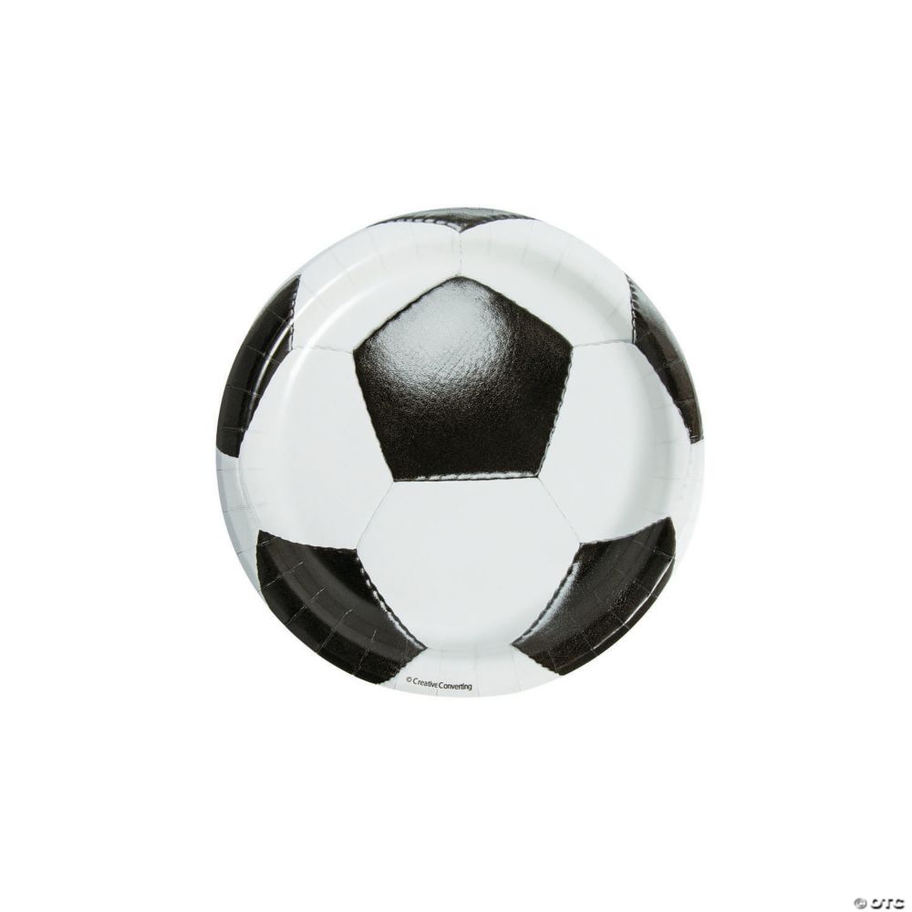 Sports Fanatic Soccer Ball Paper Dessert Plates - 8 Ct. Multicolor