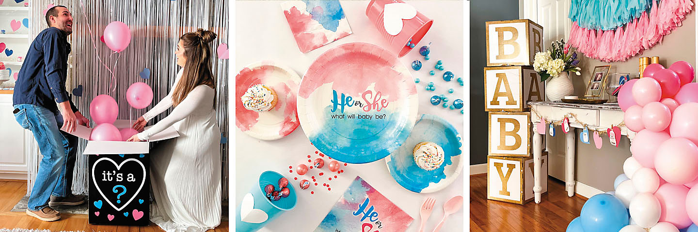 He or She Gender Reveal Party Supplies