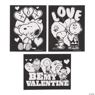 Peanuts ® Color Your Own Fuzzy Valentine's Day Posters - 24 Pc. - Discontinued
