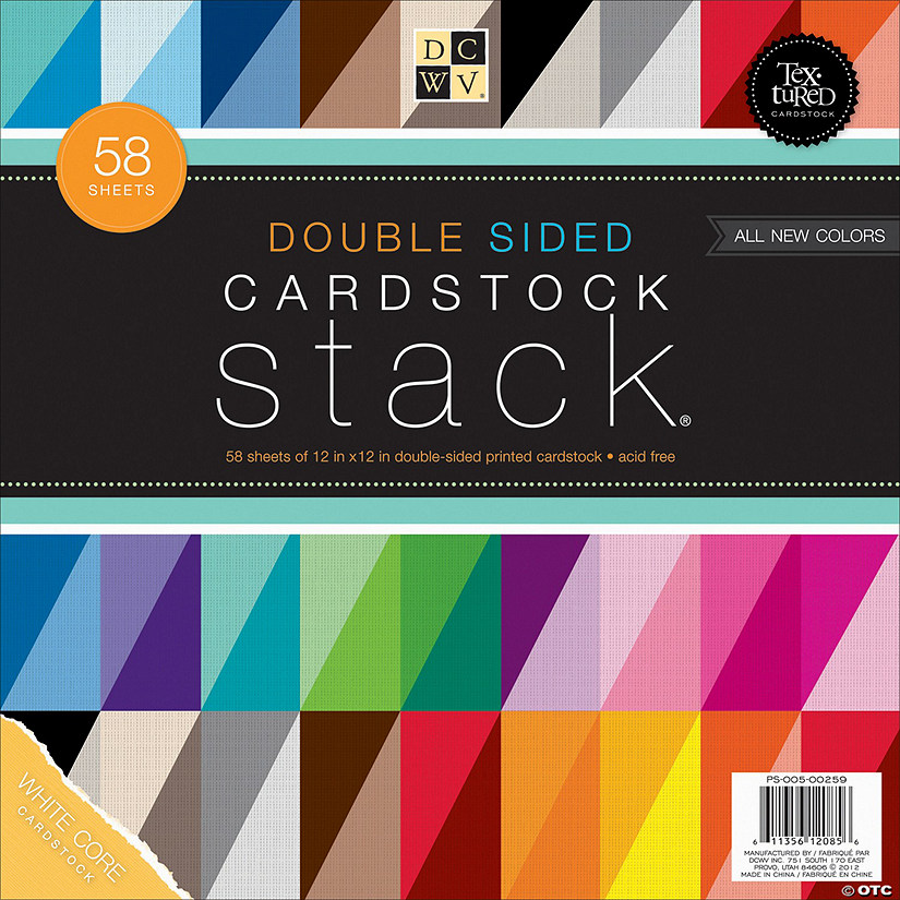 DCWV 6" x 6" Doublesided Cardstock Stack  JEWELS ~ SOLIDS 36ct.~ MS-019-00018 