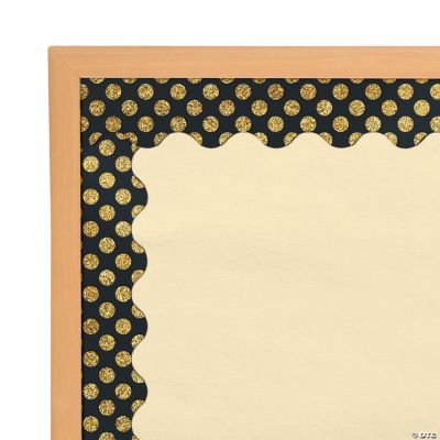 CarsonDellosa® Gold Glitter Dots Scalloped Bulletin Board Borders