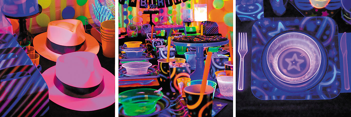 Glow Party Neon Birthday Party Supplies Cups 