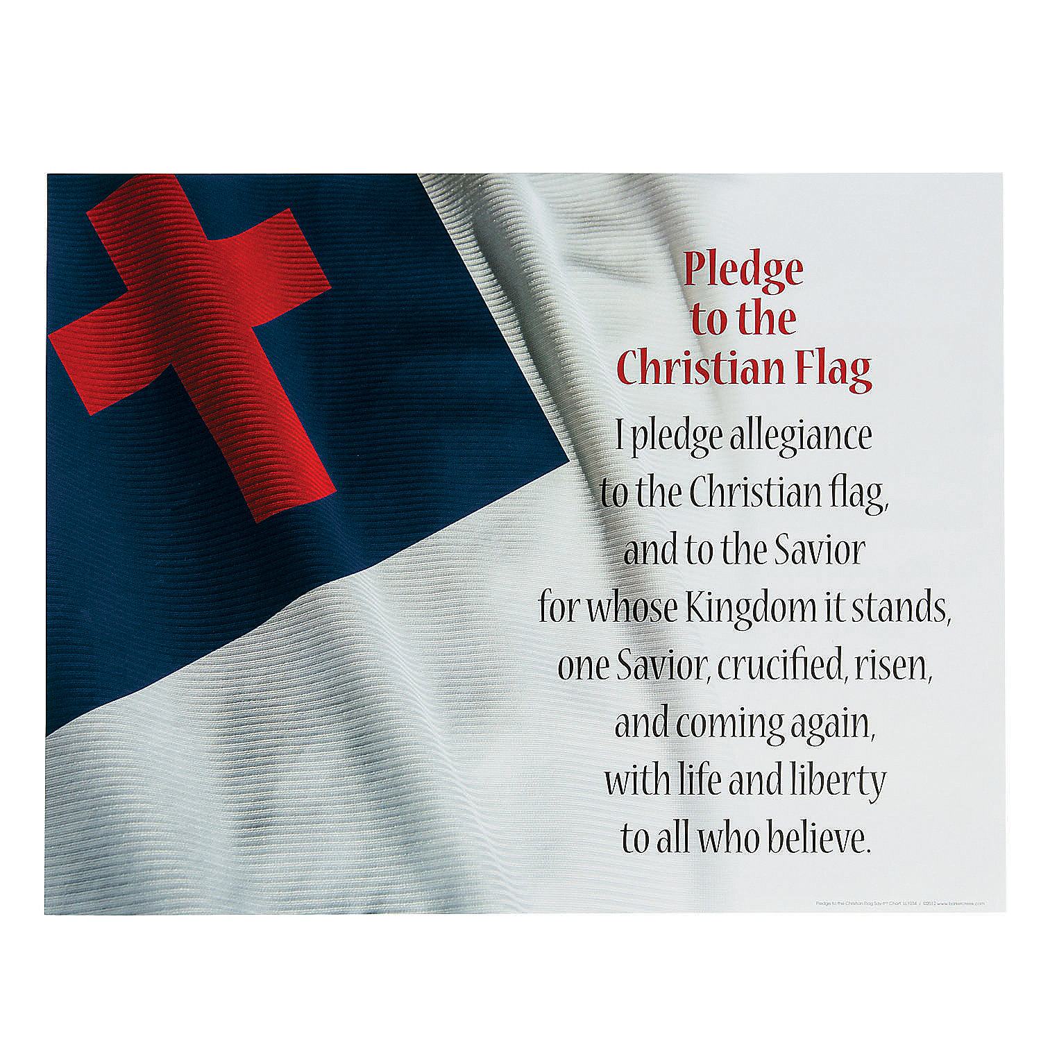 Pledge To The Christian Flag Poster Educational 1 Piece