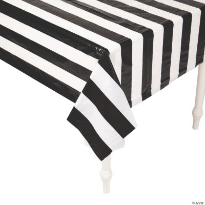 Black And White Striped Tablecloth Roll 1 Piece eBay