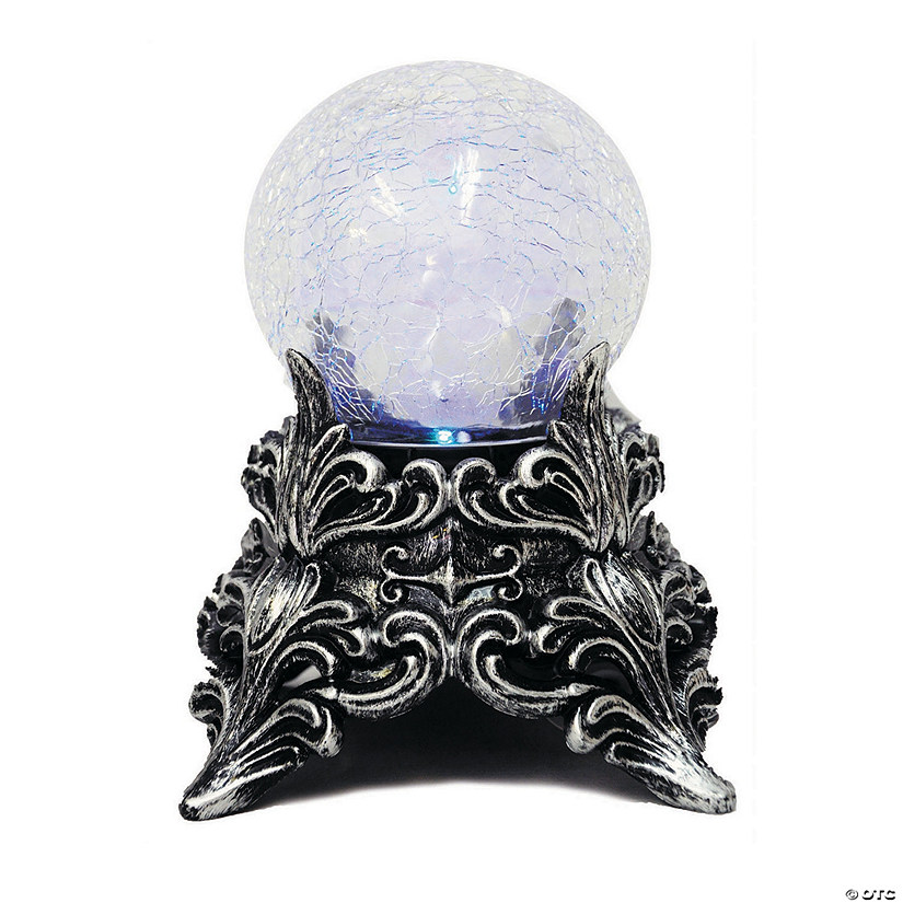 Creepy ANIMATED EYEBALL CRYSTAL BALL Witch Fortune Teller Prop 