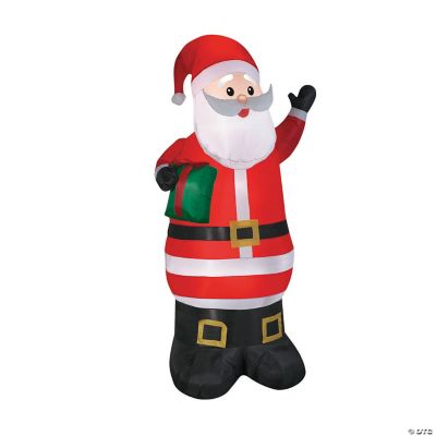 78" Blow Up Inflatable Santa with Gift Oriental Trading
