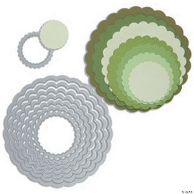 Sizzix® Framelits Scallop Circles Cutting Dies Oriental Trading