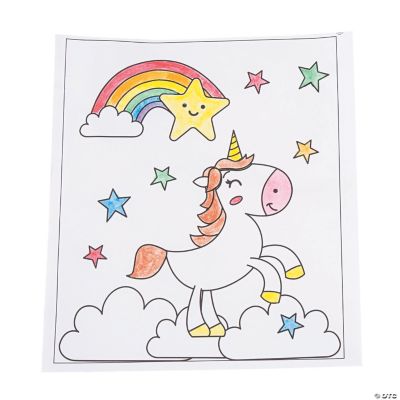 unicorn paint activity sheets stationery 12 pieces ebay